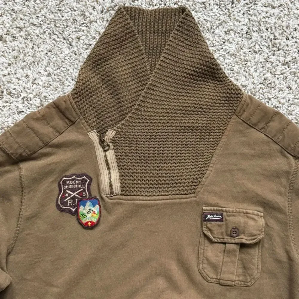 Vintage Polo Ralph Lauren Mount Churchill Mountain Expedition Shawl Neck Sweater